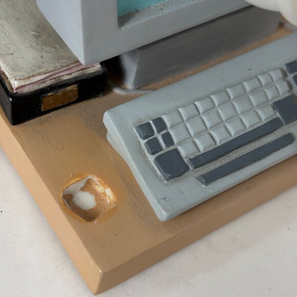 Rare Dilbert Computer Bookends 1990's FIGI Comic/Cartoon Spinning - Picture 15 of 15